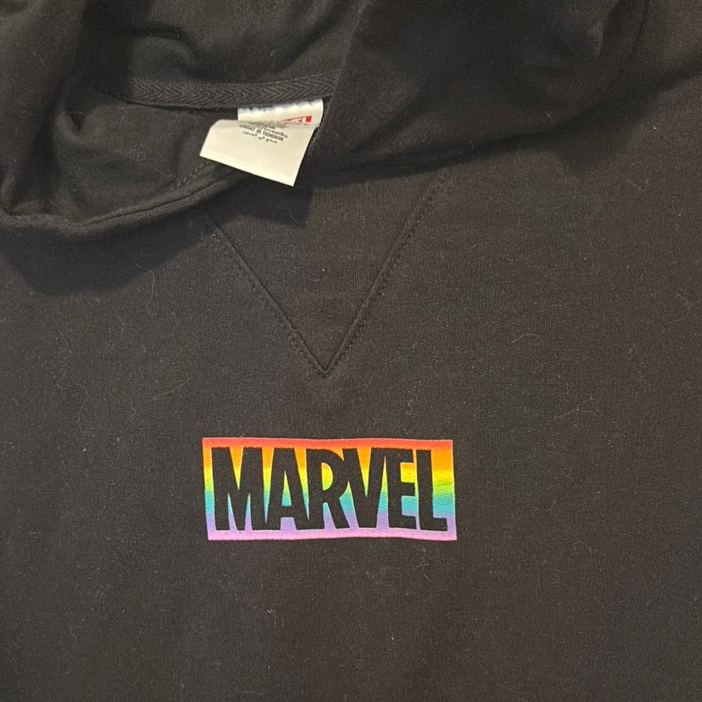Marvel Black Sweater with Rainbow Accents - Picture 3 of 5